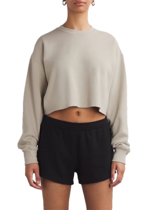 SKIMS Tops - Skims Cotton Fleece Cropped Sweatshirt